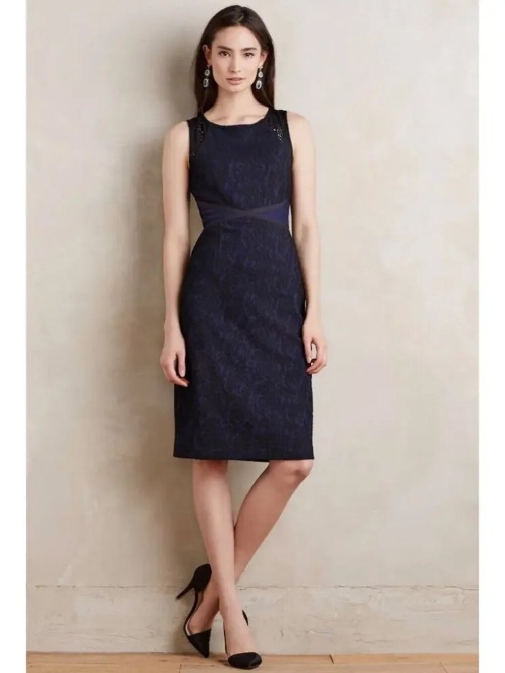Anthropologie Moulinette Soeurs Black Lace Cocktail Dress 6 NWT